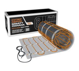 Тонкий самоклеящийся греющий мат IQWATT повышенной мощности для помещений с повышенными теплопотерями IQ FLOOR MAT PRO 1200 Вт - 6,0 м.кв. 2011 