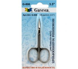 Ножницы Gamma G-806 маникюрные, в блистере, 90 мм, для кутикулы 382977 