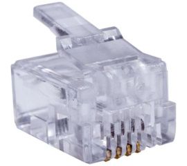 Коннекторы SUPRLAN 6P4C /RJ-11/ /100 pcs/ 10-0227 