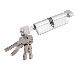 Цилиндр PALIDORE алюмин. А 90 PС (ключ/завертка, хром блестящий) TURDUS 98760960 