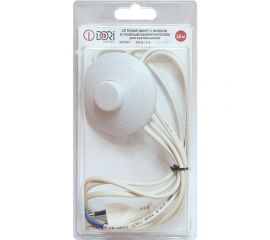 Шнур для бра DORI с напольным выключателем, 3,5 м, белый 45977 