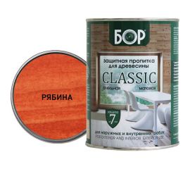 Защитная пропитка для древесины Бор CLASSIC рябина, банка 0,7 кг 4690417078981 