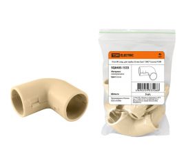 Соединительный угол 90 TDM для трубы 25 мм, 5 шт., ЭКО сосна SQ0405-1533 