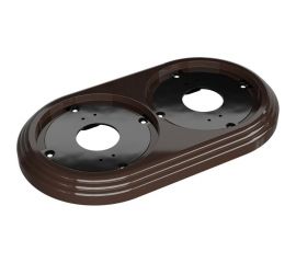 Рамка МЕЗОНИНЪ 2-местная пластиковая, цвет - коричневый GE30702-04 