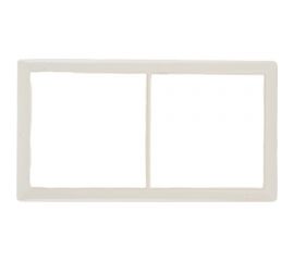 Двухпостовая рамка CGSS горизонтальная/вертикальная, бежевая Практика PL-P102-BGG 