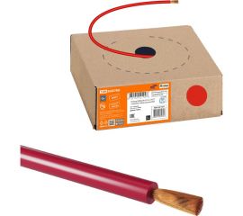 Провод TDM ПуГВнг(А)-LS 1х1,5 ГОСТ в коробке (100м), красный SQ0124-1477 