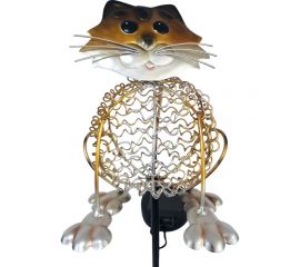 Садовый фонарь ЧУДЕСНЫЙ САД 320 лунный кот со светодиодной подсветкой, на солнечной батарее, металл 4606400207849 