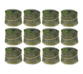 Барабанные гвозди КОРДЛЕНД 3000 шт. (12 кассет по 250 шт.) O 3,1 мм, длина 90 мм, O шляпки 7 мм, винтовые GVB-00047.12 