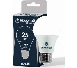 Светодиодная лампа Включай 4000K 220V LED PREMIUM А80-25W-E27-W ЛОН 1200954 