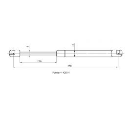 Амортизатор крышки багажника для автомобиля Mitsubishi Outlander /Peugeot 4007 TRIALLI GS 2026 