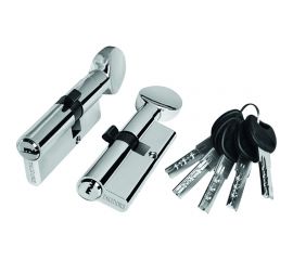 Цилиндр PALIDORE 80PC 35/45C ключ/завертка, хром блестящий 98760924 