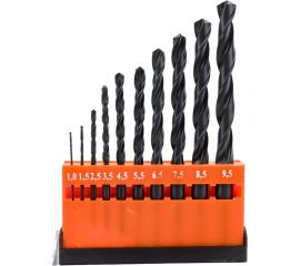 Набор сверл по металлу НС17 (10 шт; от 1 до 9.5 мм, шаг 0.5-1 мм; Р6М5) ИПК naborsverlNS17 