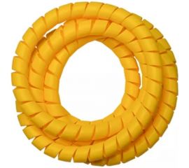 Спиральная пластиковая защита PARLMU SG-26-F12-k5 полипропилен, размер 26, плоская поверхность, цвет желтый, длина 5 м PR0200500-5 