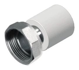 Муфта с накидной гайкой Политэк 20x1/2" pprc (белые) 9888202012 