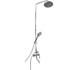 Душевая система SANTREK AQUA-1200 PRESTIGE (SAP-1200) шар. d-35 с верхним душем и смесителем (хром) 288312 