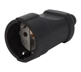 Кабельная розетка ЭРА Rx4-B с/з прямая ПВХ 16A черная Б0039685 