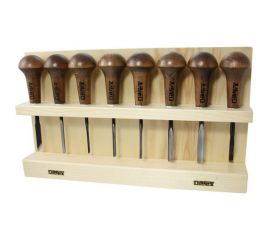 Набор из 8 резцов с деревянной ручкой в деревянной подставке NAREX Profi 868700 