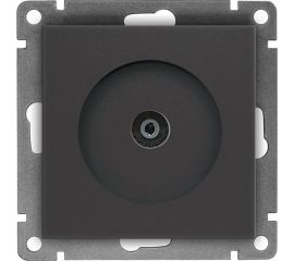 Телевизионная одноместная розетка UNIVersal серия афина, с/у, тупиковая, 75ом, ч/д 4-2400мгц, графит еврослот A0027-Gr 