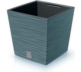 Кашпо с вкладышем Prosperplast DFS240 5415C FURU SQUARE LOW 240х240 мм, высота 235 мм, синее 066711 