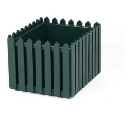 Кашпо Garden story Лардо квадратное, темно-зеленое КЛ-МТ008 