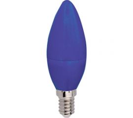 Светодиодная лампа Ecola candle LED color 6,0W 220V E14 Blue свеча Синяя матовая колба 103x37 C4TB60ELY 