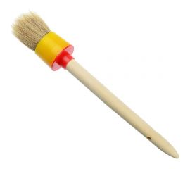 Кисть HEADMAN круглая в пластиковом корпусе натуральная щетина № 18 60 мм 682-042 