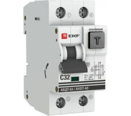 Дифференциальный автомат EKF PROxima АВДТ-63, 32А/100мА, 6кА SQDA63-32-100e 