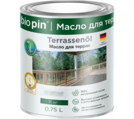 Масло для террас BIO PIN 4010 Terrassenol в цвете Тик (2086) 0,75 л 40101C102 