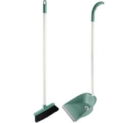 Щетка+совок PROFF PLASTIK ленивка с длинной рукояткой, зеленая, пластиковая УИ-2601217з 