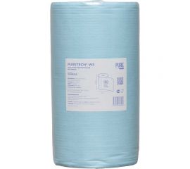Нетканый протирочный материал Puretech W5 68г/м2, 1 слой, голубой, 25x30см, 150 л W568255 