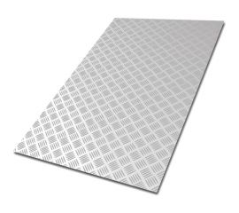 Алюминиевый рифленый лист квинтет МЕТАЛЛСЕРВИС 300x600x1.2 мм 1247873 