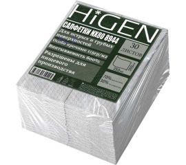 Особо прочные салфетки для острых и грубых поверхностей в листах Higen Nx80 белые, 115 gsm, 35x35см, 70/30, 30 лст/пач. 8944 