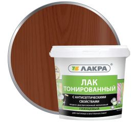 Тонированный лак Лакра махагон, в/д, 0.9 кг 90001353130 