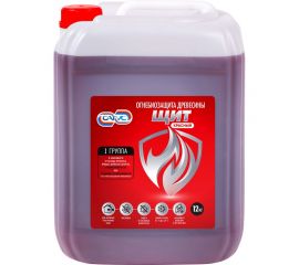 Огнебиозащита древесины для наружных и внутренних работ Сагус Щит красный, 1 группа, 12 кг Щ 0562 