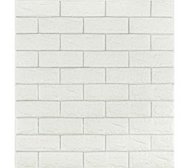 Мягкая самоклеящаяся 3D панель LAKO Кирпич (комплект 5 шт.; белый с серебром; 70x77 см) LKD-02-04-502-КО 