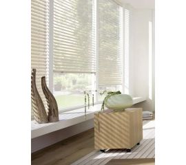 Горизонтальные жалюзи Эскар пластик, бежевый, 150х160 см 6009150160 