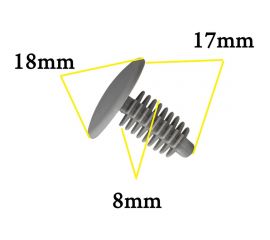 Автокрепеж для Chevrolet, Chrysler, Daewoo, Ford, GM, Opel 7539235200, 7539204010 КрепАвто 0319 