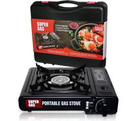 Туристическая газовая плита с пьезоподжигом SUPER GAS в пластиковом кейсе, модель ZD6800 7321119000 