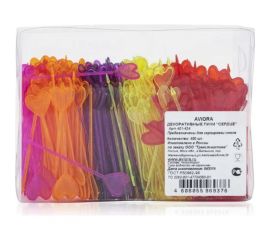 Декоративные пики из пластика AVIORA СЕРДЦЕ 400 шт., в ПВХ-упаковке 401-424 