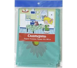 Скатерть Умничка Ромашки (50) полиэтилен, 220x180 см, зеленый MPU8737 