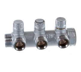 Запорный коллектор с 3 отводами FAR 1" 3/4" НР FK 3870 134 