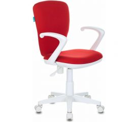 Детское кресло Бюрократ KD-W10AXSN красный 26-22, крестовина пластик, пластик белый 1162187 