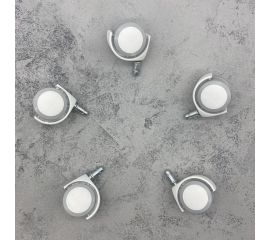 Универсальный комплект из пяти роликов-колес для офисных кресел ВПМ бесшумные, прорезиненные 6150999 