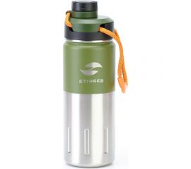Термобутылка Stinger 0.5 литра, серебристо-зеленая HD-500-46MG 