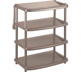 Этажерка для обуви Бытпласт Паола 4 полки, 490х310х780 мм, коричневый 431240014 
