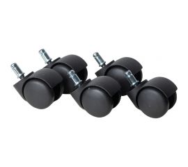 Комплект из пяти колес-роликов для кресла ВПМ 50 мм, черные 6143673 