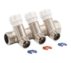 Коллектор Rvc 1 гш-1/2 ш, 3 выхода (под ЕК 16x1/2 ) 01412 