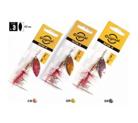 Вращающиеся блесны Lucky John SPIN X LONG 03 6.0 г, CR/GR/SR, 3шт LJSL03-001SET 