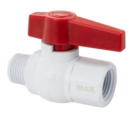Шаровой кран Санакс мак, с резьбой, полипропиленовый из абс-пластика 1/2 вн/нар 772784 