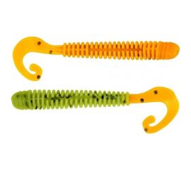 Твистер Helios hs-9-018 credo long body 2.95""/7.5 см, pepper green/orange, 12шт 00000130050 